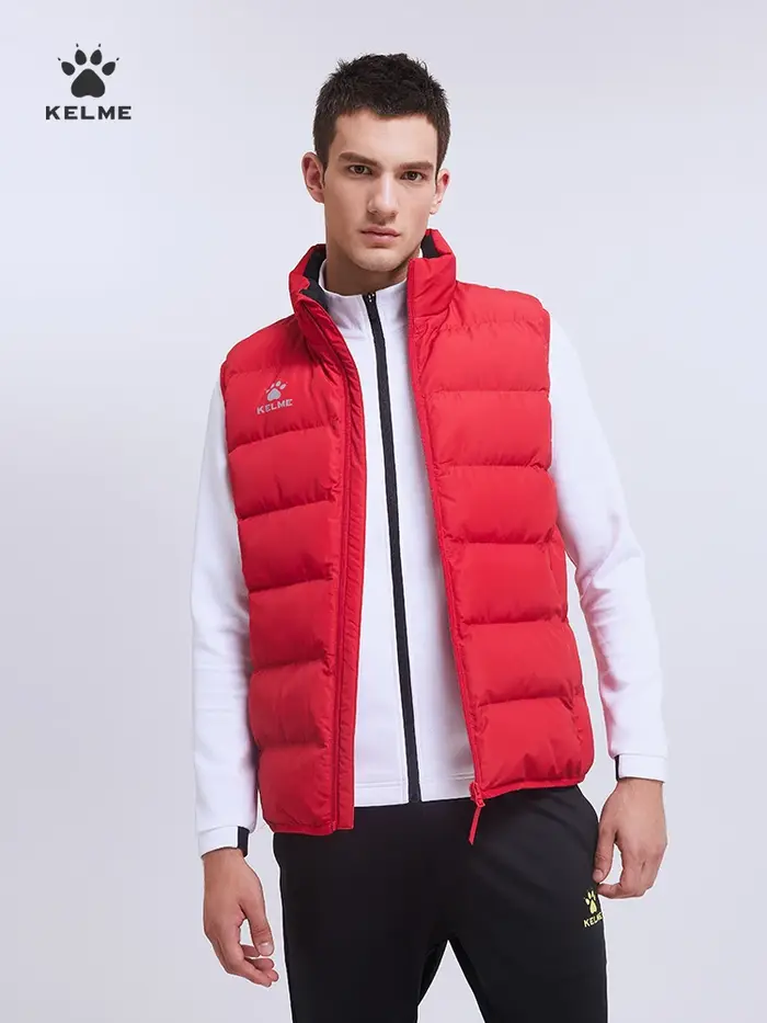 KELME – veste de sport en coton pour hommes, nouvelle veste chaude et coupe-vent sans manches pour l