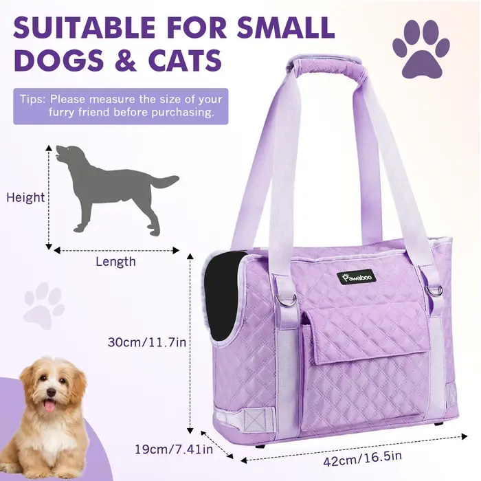 Pawaboo porte-monnaie pour chiens de petite taille avec poche léger pour chiens et chiots sac fourre