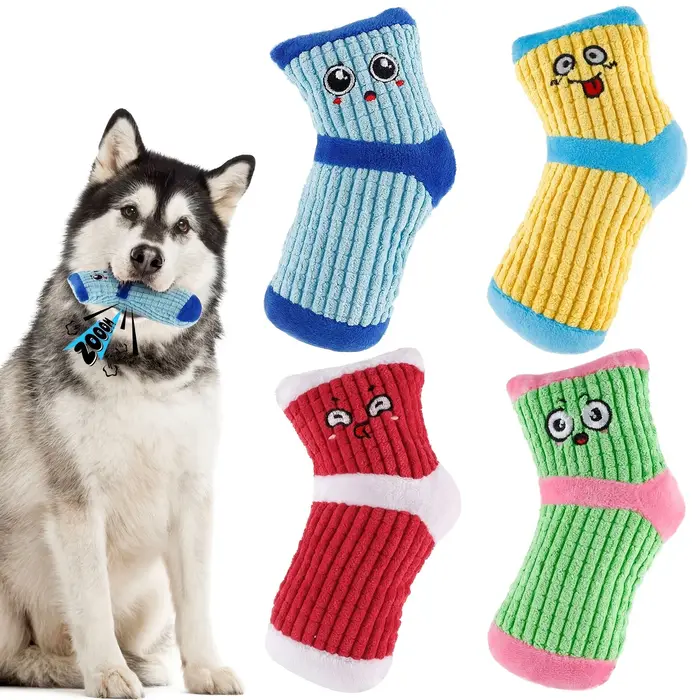 Jouet de chaussette de chien de dessin animé mignon