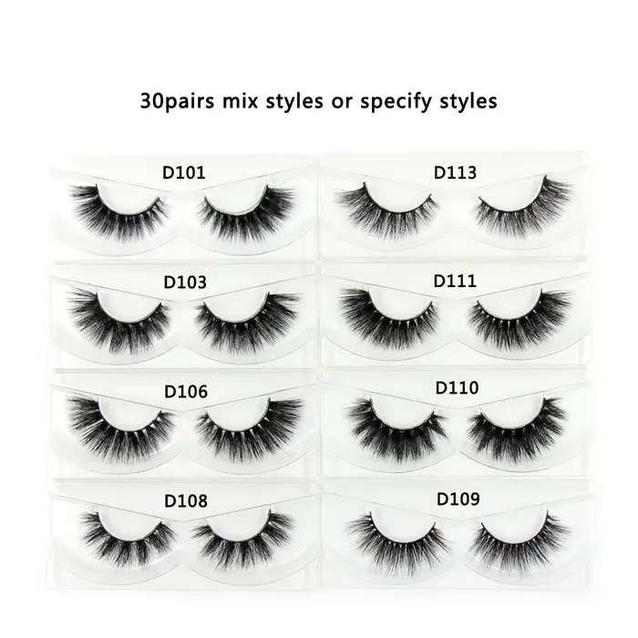 Faux cils de vison 3D avec escalade, faits à la main, bande complète, maquillage, moelleux, sans boî