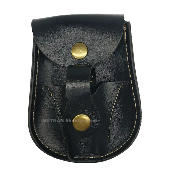 Sac de rangement de transport de billes d'acier Slingshot, cuir fait main, aspiration magnétique mul
