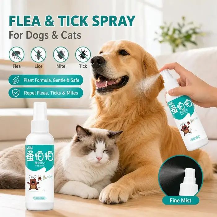 Spray anti-puces et tiques pour chiens et chats