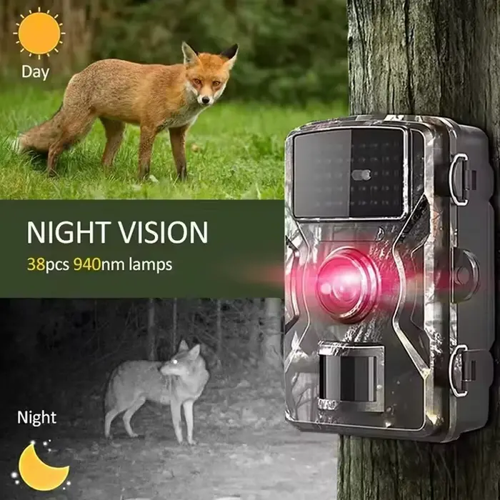 Caméra de chasse à infrarouge sauvage vision nocturne surveillance sauvage suivi actif jeu de piste capture animaux nature observation faune nocturne étude comportement animal
