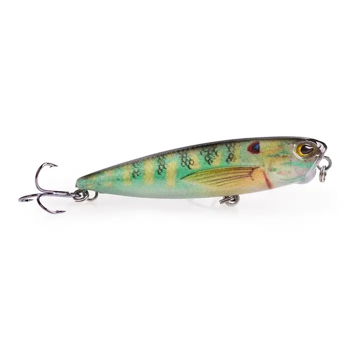 Hanlin 6.5 cm/2.56in Popper marcher le chien hochet petits appâts Wobble leurre de pêche flottant en