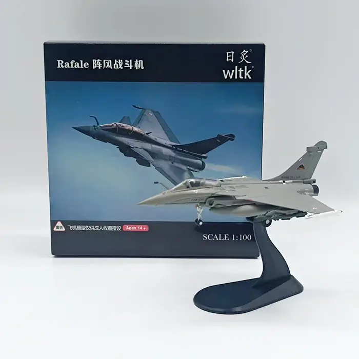 WLTK 1/100 échelle France Dassault Rafale C chasseur Air Force moulé sous pression en alliage de métal jouet avion modèle pour Collection