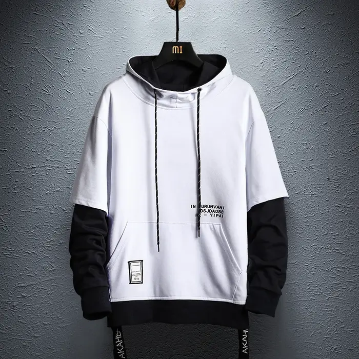 Nouveau sweat à capuche Patchwork Hip Hop hommes pull à capuche Streetwear décontracté mode vêtement