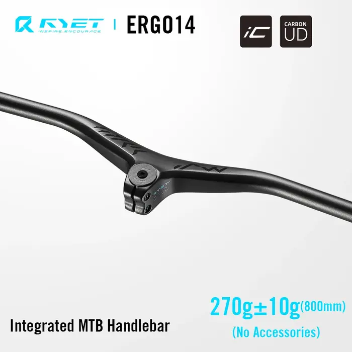 LEXON vélo guidon intégré en Fiber de carbone montée 800mm -7 degrés XC guidon une pièce en forme vt