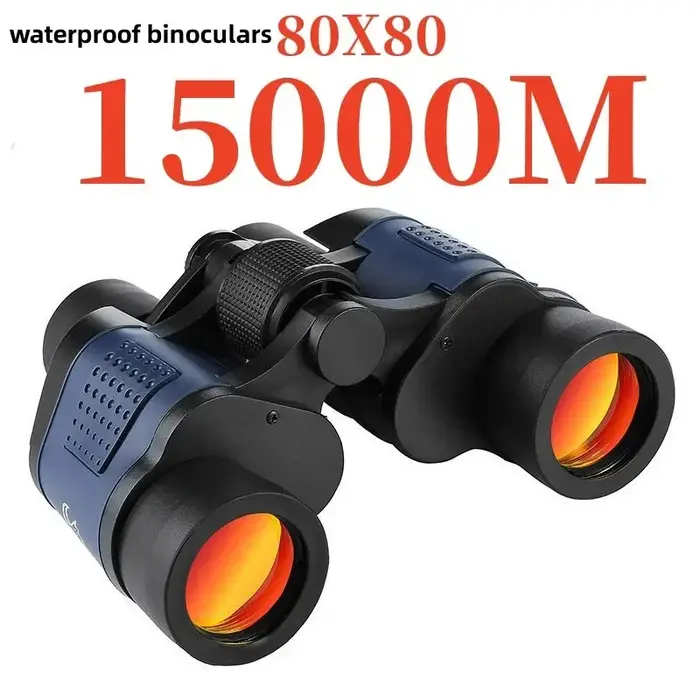 Jumelles camping 80x80 longue portée 15000m - Télescope haute puissance vision nocturne pour chasse