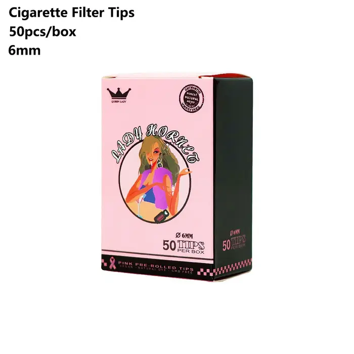 Embouts de filtre à Cigarette 5mm/6mm/7mm, blanc marron dame rose, support naturel non raffiné, poin