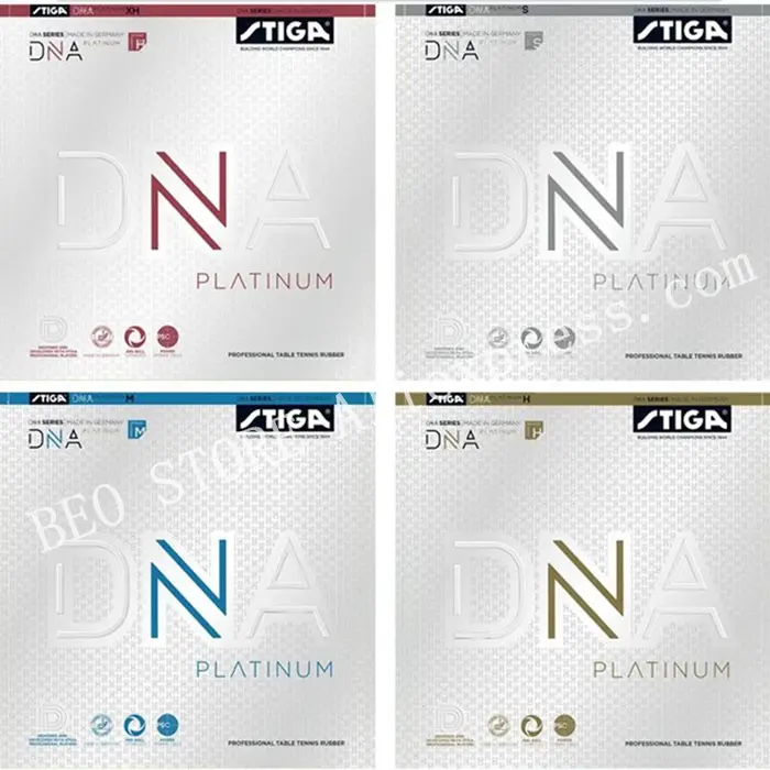 STIGA DNA Platinum M DNA Platinum H/ S/ XH Caoutchouc de tennis de table Pips-in Édition limitée Épo