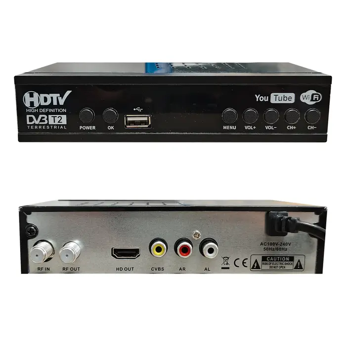 Récepteur TV numérique, Boîtier TV, Décodeur TV numérique terrestre DVB-T2/C, PVR HD Vidéo & Audio