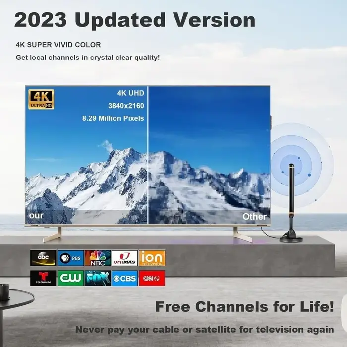 Antenne TV intérieure pour smart TV intérieure et extérieure