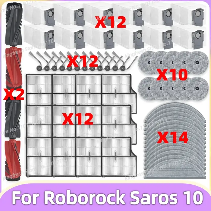 Compatible avec ( Roborock Saros 10 / Roborock S9 MaxV Ultra ) Pièces : Rouleau Principal, Brosse La