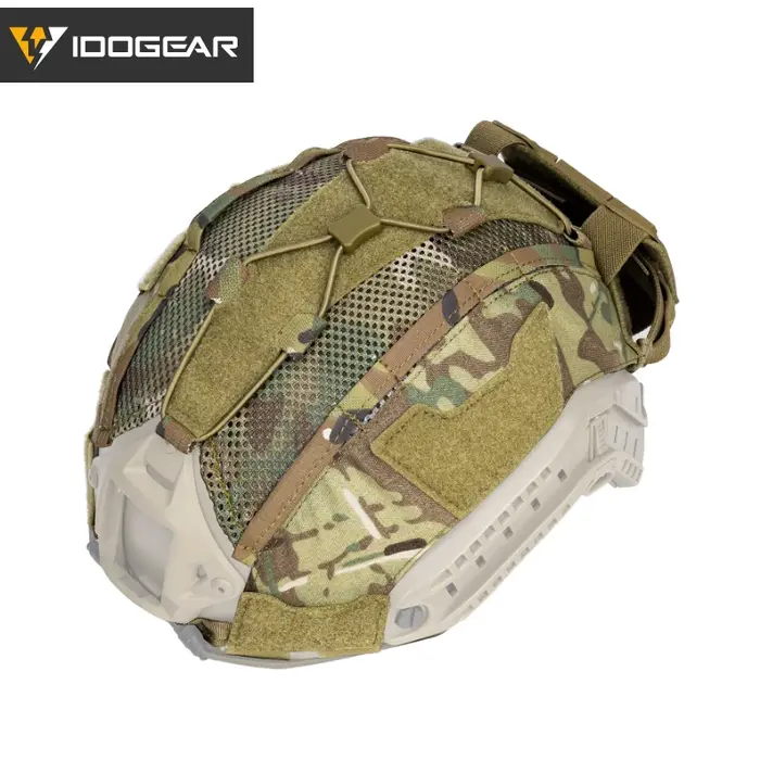 Housse de casque tactique IDOGEAR avec poche batterie NVG pour chasse maritime 3812