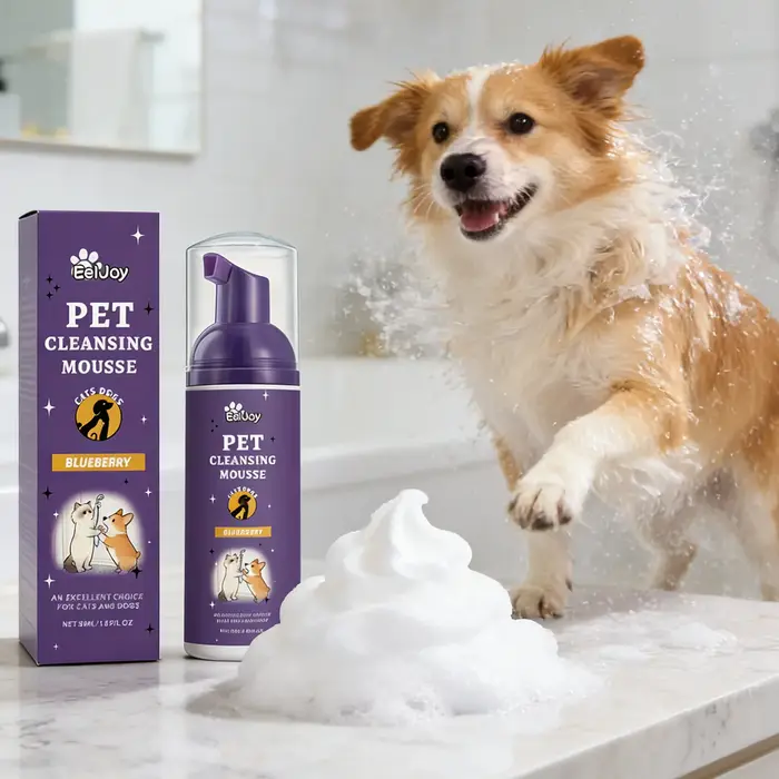 Shampoo pour chien sans eau en mousse, 5 minutes |   Nettoyage rapide et désodorisation entre les ba