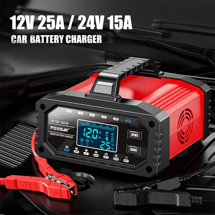 Chargeur de batterie 12V 15A / 24V 5A 300W, testeur de moto et de voiture, outils de réparation d'im