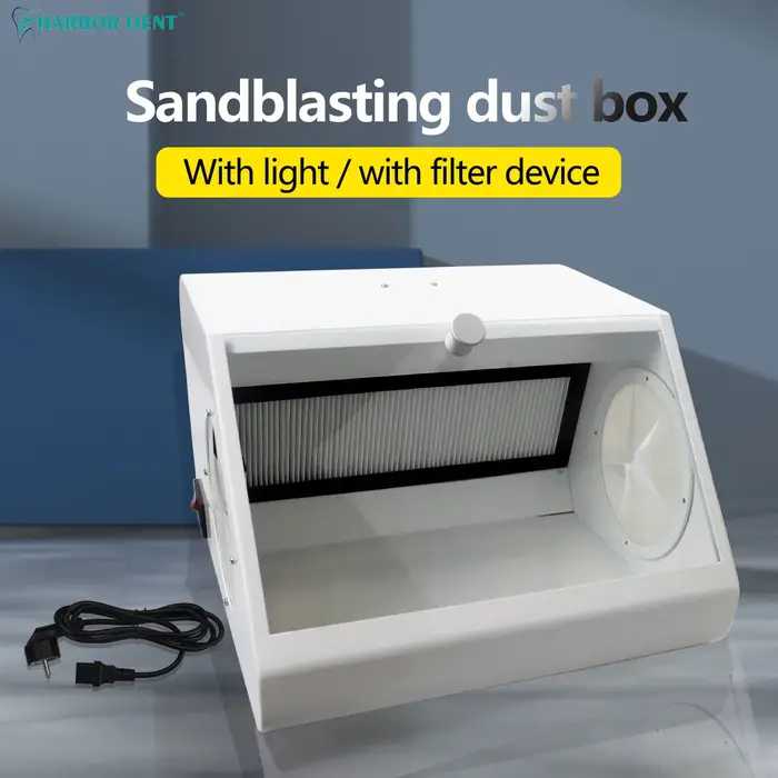 Boîte à poussière de laboratoire dentaire avec LED, dépoussiéreur de clinique, boîte d'aspirateur, é