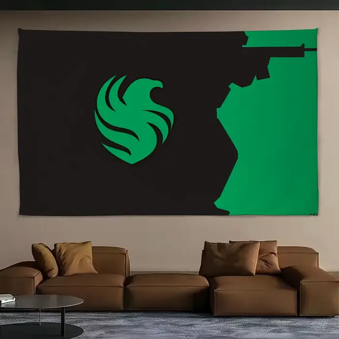 Drapeau de l'équipe, jeu de sciences artistiques, salle de Fi, décoration murale pour la maison, décor CS2, bannière Falcons
