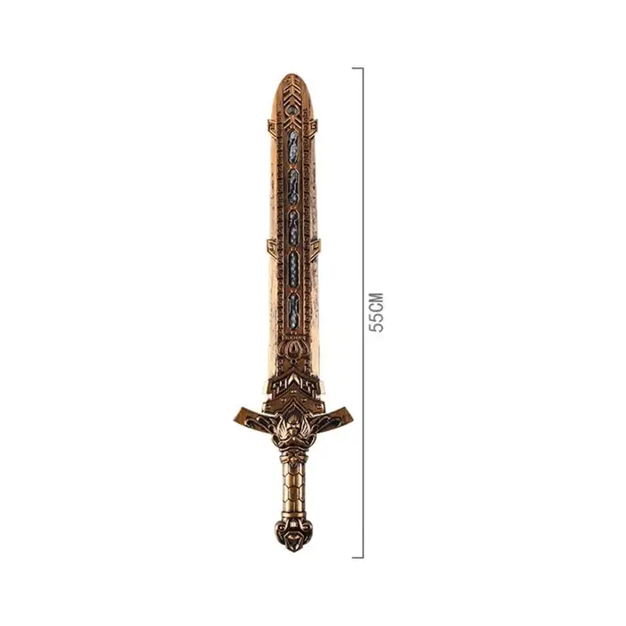 Épée royale médiévale avec fourreau, bronze antique, arme de chevalier, équipement de guerrier du Mo