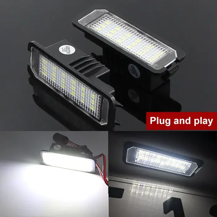 Kit d'éclairage de plaque de planificateur de numéro à LED blanche, lumière automatique Canbus, styl