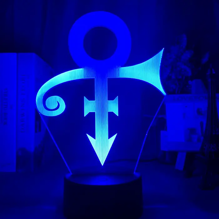 Veilleuse Led Usb en acrylique avec Logo Prince, luminaire décoratif d'intérieur, idéal pour un bure