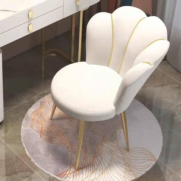 Chaises de salle à manger de luxe grises en métal, modernes, nordiques, avec dossier, de bureau, ten