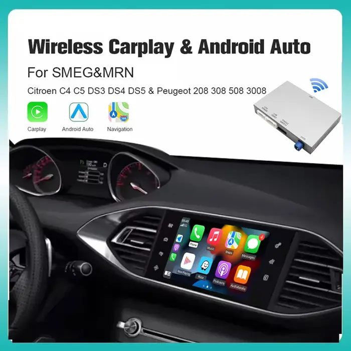 Accessoire Carplay et Android Auto sans fil pour Peugeot et Citroën véhicules modèles spéciaux conduite numérique expérience