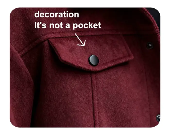 Veste courte en laine à col pour homme
