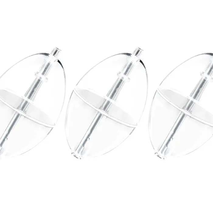 10 pièces flotteur de pêche bouée Bobber indicateur de frappe PVC plastique Surface transparente flo