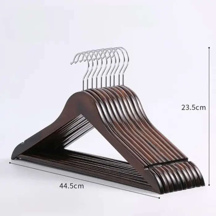 Porte-vêtements pour adultes avec 2/4 cintres en bois massif