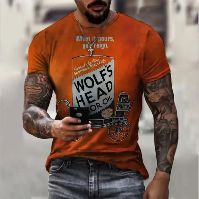 T-shirt homme motif Vintage Lemans Car décontracté pour été et occasions informelles