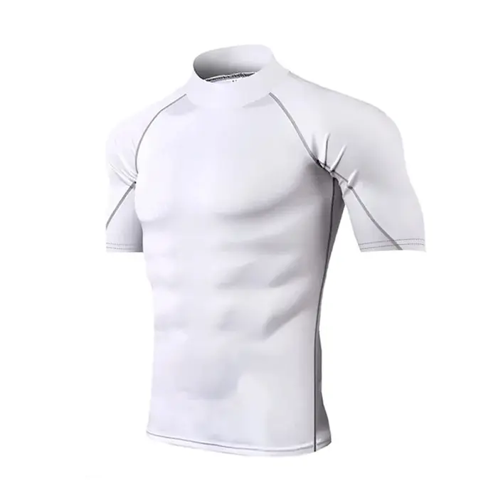 T-Shirt de Compression hommes séchage rapide à manches courtes décontracté été T-Shirt Fitness entra