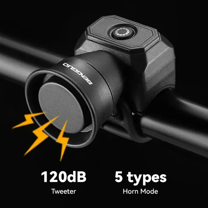 Klaxon de vélo de montagne avec batterie rechargeable USB étanche pour vélos et trottinettes pour enfants sécurité voyages urbains et randonnees