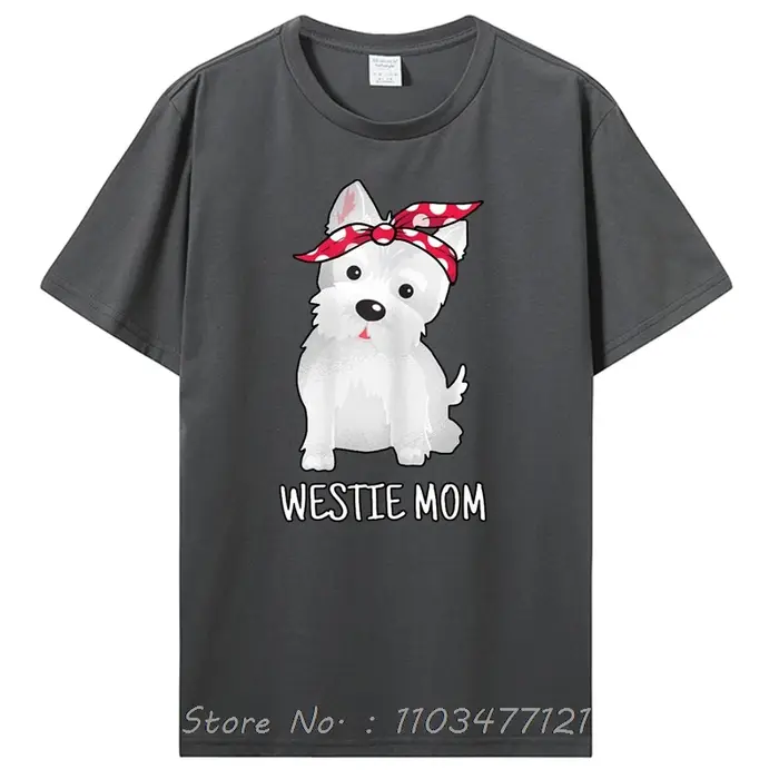 Westie maman West Highland blanc Terrier amoureux des chiens cadeau t-shirts graphique coton Streetwear à manches courtes T-shirt hommes vêtements
