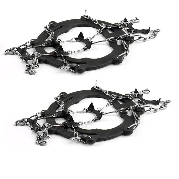 Crampons pour chaussures, crampons de traction, crampons pour glace et neige avec 16 pointes en acie