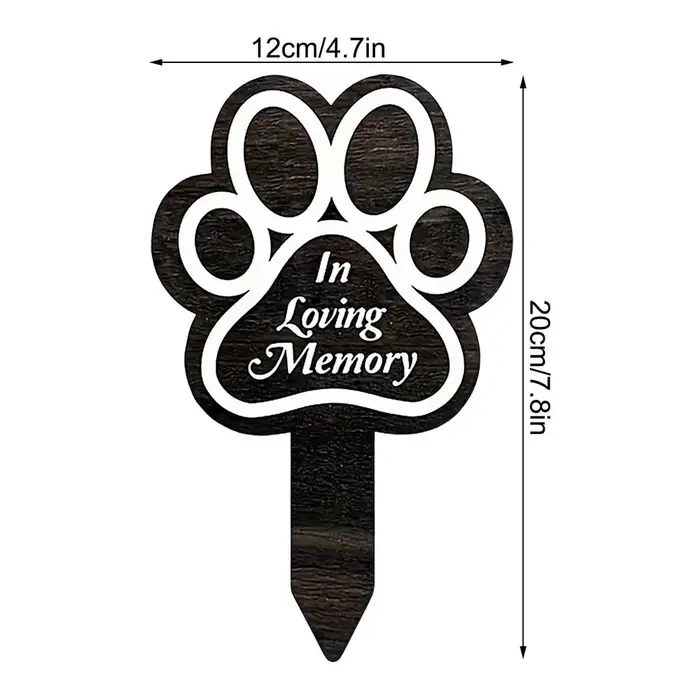 Marqueur de tombe pour chien, piquet de jardin pour cimetière, décorations de cour commémoratives, P