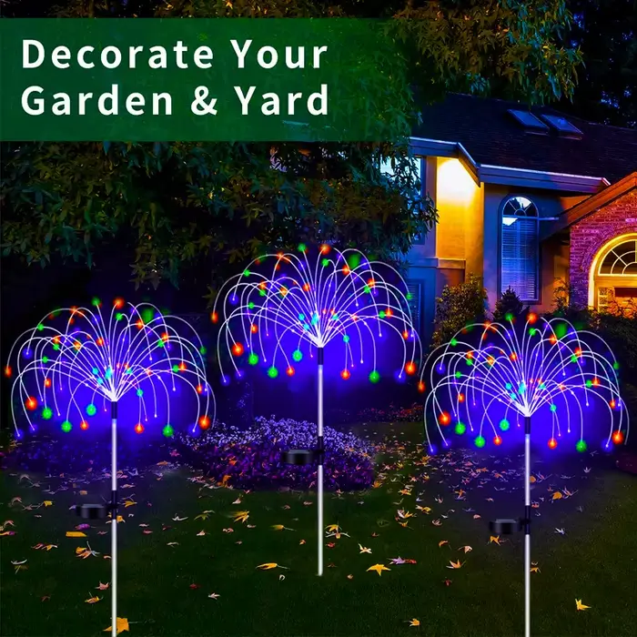 LED feu d'artifice solaire lampe extérieure jardin décor voie fée lumières étanche noël cour balcon 