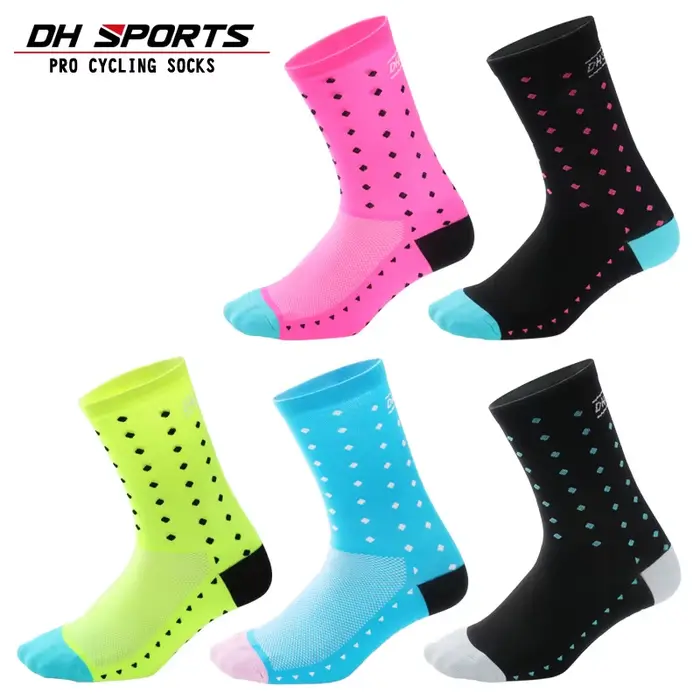 Chaussettes VTT femme performance Dh Sports - Motifs funky pour cyclisme et randonnée chasse