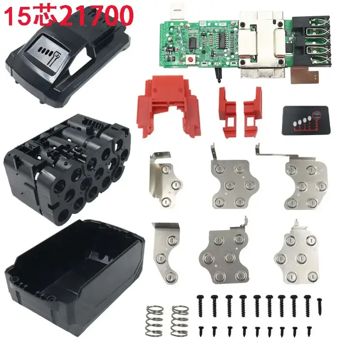 Boîtier en plastique pour batterie au lithium, 15x21700, Eddie ion, carte de protection de charge, c