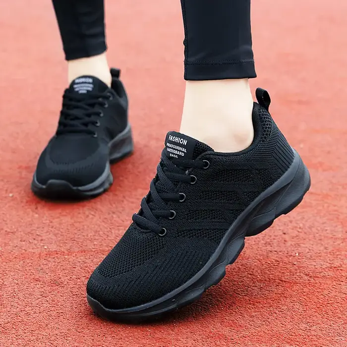Baskets décontractées pour femmes, chaussures de marche respirantes, chaussures plates en maille, ch