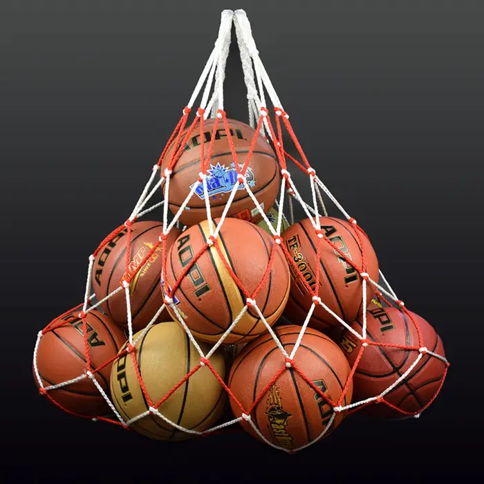 Filet de sport extérieur pour 10 ballons – Sac de transport portable pour ballons de football, baske