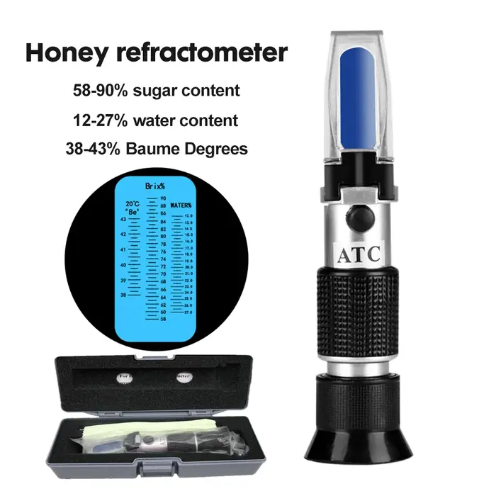 Réfractomètre portatif au miel Brix 58-90% teneur en sucre apiculture réfraction ATC compteur de Con