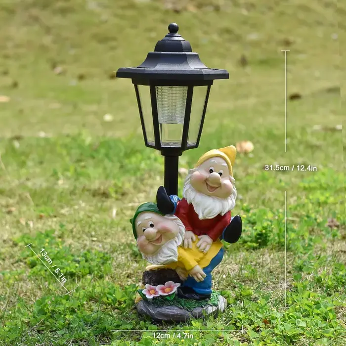 Nouvelle Lampe Solaire de Jardin en Forme de Chiot, Ornement de Jardin, Sculpture en Résine, Cadeau 