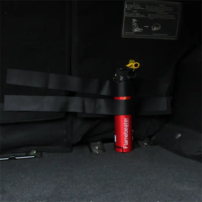 Sac de contenu de magasin de coffre de voiture, filet de rangement, support d'extincteur rapide, Kit