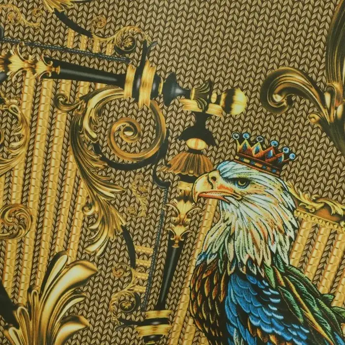 T-shirt à manches courtes pour hommes, léger, de luxe, haut de gamme, à la mode, Slim, imprimé personnalisé, Crown Eagle