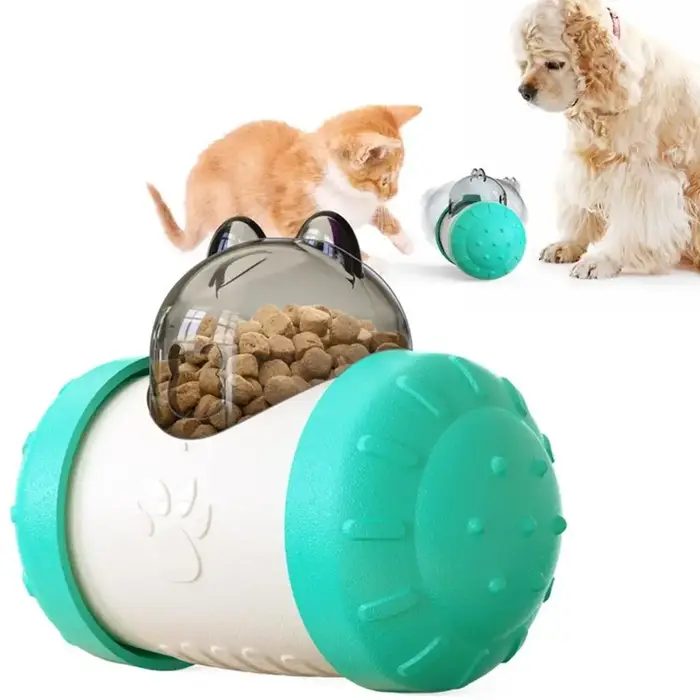 Distributeur de nourriture interactif Wobble pour animaux de compagnie – Jouet à bascule pour chiots
