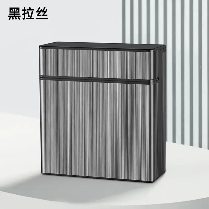 Boîte à cigarettes de grande capacité divisée en alliage d'aluminium, boîte de rangement de fumée po
