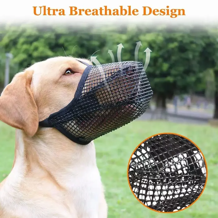 Nouveau 2026 Cache-mâchoire en maille respirante pour grands chiens