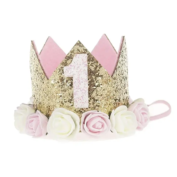 Chapeau de décoration pour fête d'anniversaire 1 an, 2 ans, 3 ans, Joyeux Anniversaire, Chapeau cour