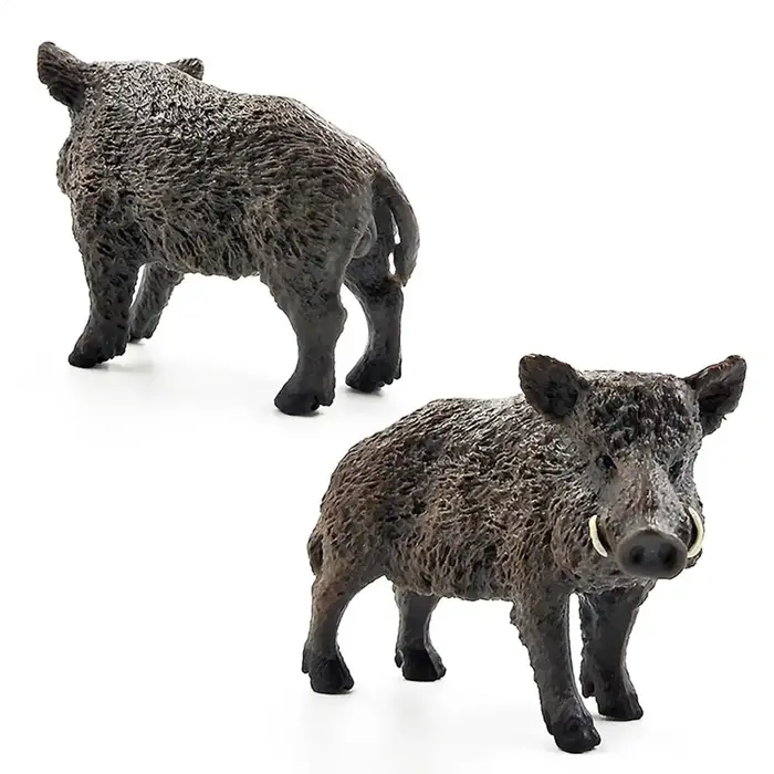 Figurine de sanglier sauvage en PVC